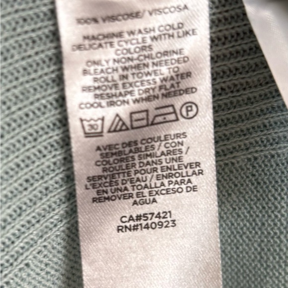 LOFT open cardigan in lightweight fabric. Blue/turquoise shade Size-Small - Picture 5 of 5